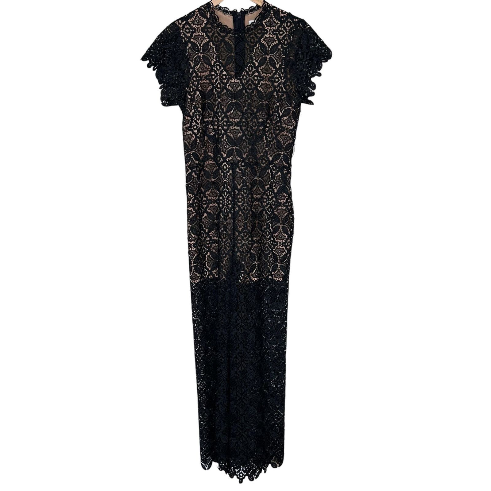 Jonathan Simkhai Jonathan Simkhai Black Lace Emma Guipure Jumpsuit Sz M Size 30" / US 8 / IT 44 - 9 Thumbnail