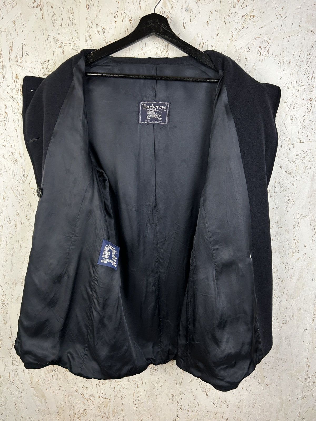 Burberry 90s Vintage Burberry’s Wool Double Breasted Peacoat Blue Size L / US 10 / IT 46 - 8 Thumbnail