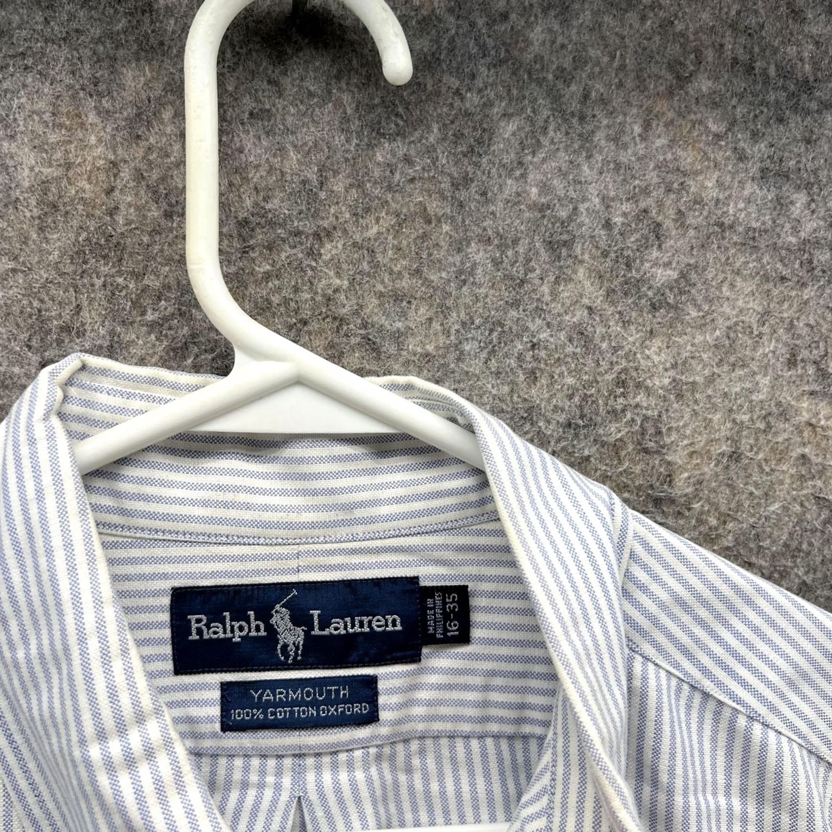 Ralph Lauren Ralph Lauren Shirt Men 16 35 Stripes White Casual Button Down Preppy Yarmouth -Vintage Size US L / EU 52-54 / 3 - 4 Thumbnail