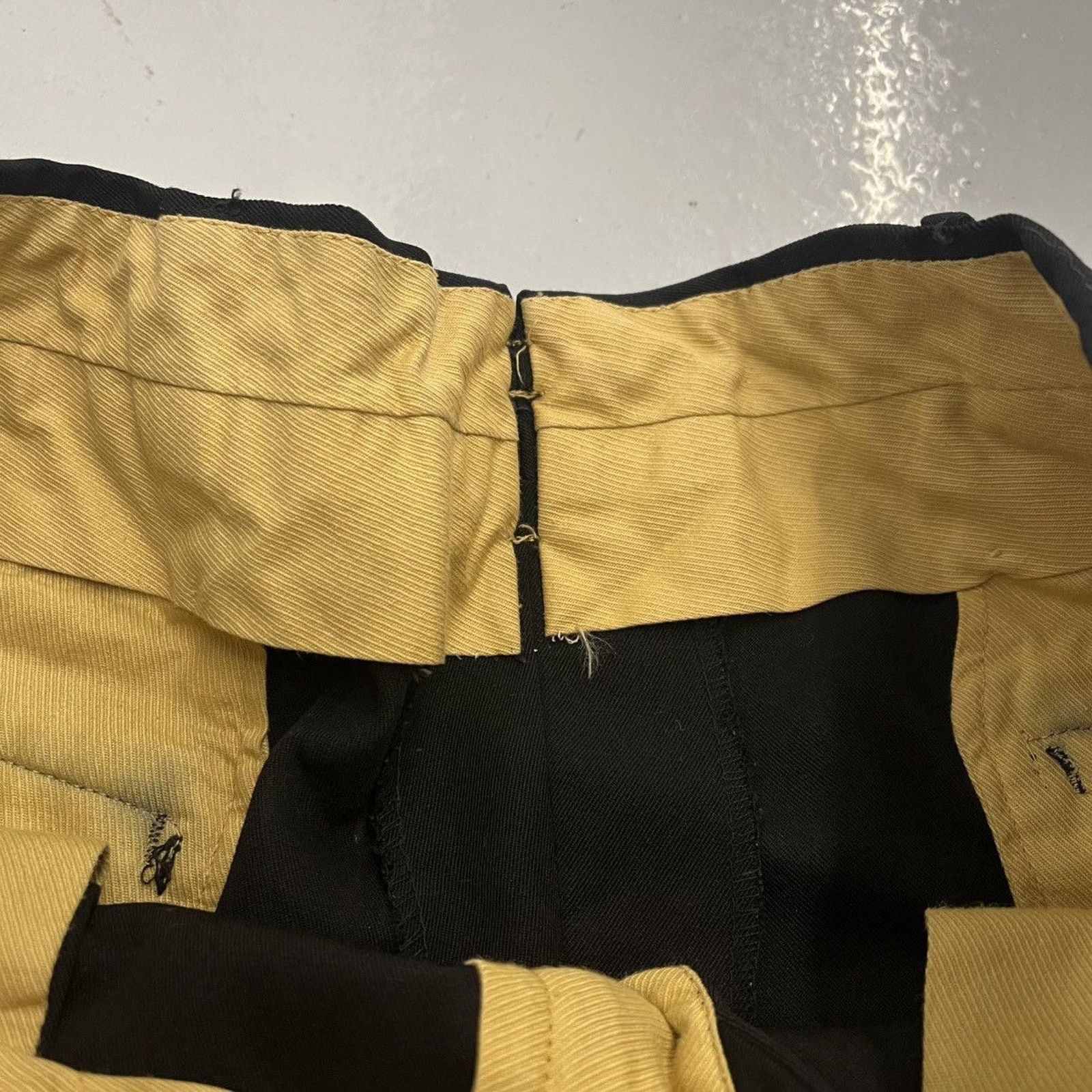 Other Vintage 60s Black Wool Flat Front Trousers 32x28 Size US 32 / EU 48 - 6 Thumbnail