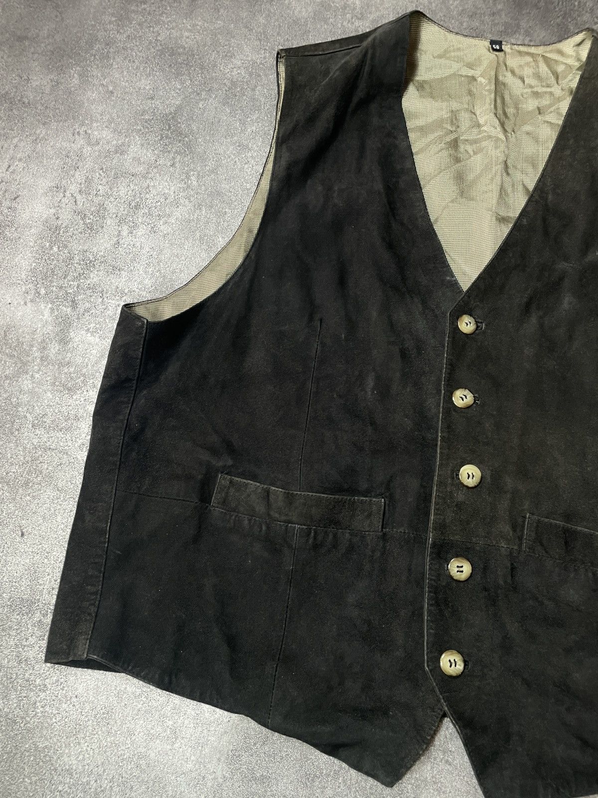 Vintage 🔥Offer🔥Vintage 90s Genuine Real Leather Vest Rare Boxy Fit Size US M / EU 48-50 / 2 - 8 Thumbnail