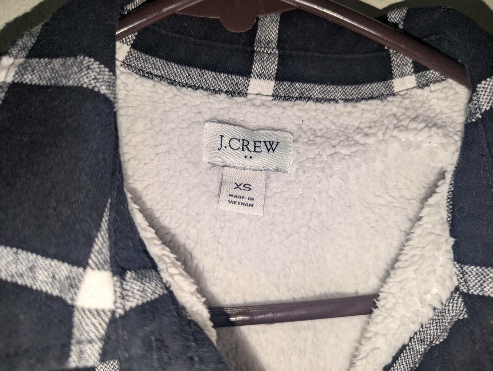 J.Crew Vintage J.Crew Sherpa Lined Black and White Plaid Flannel XS Size XS / US 0-2 / IT 36-38 - 4 Thumbnail