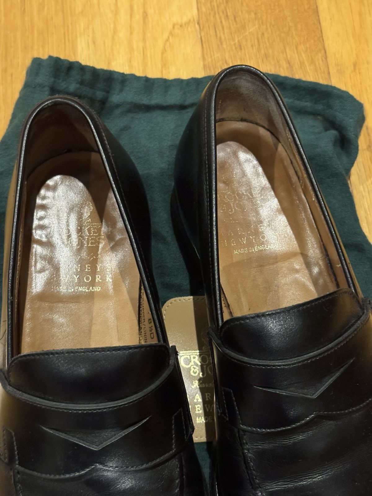Barneys New York × Crockett & Jones Crockett & Jones for Barneys NY Sydney black penny loafer Size US 8.5 / EU 41-42 - 6 Thumbnail