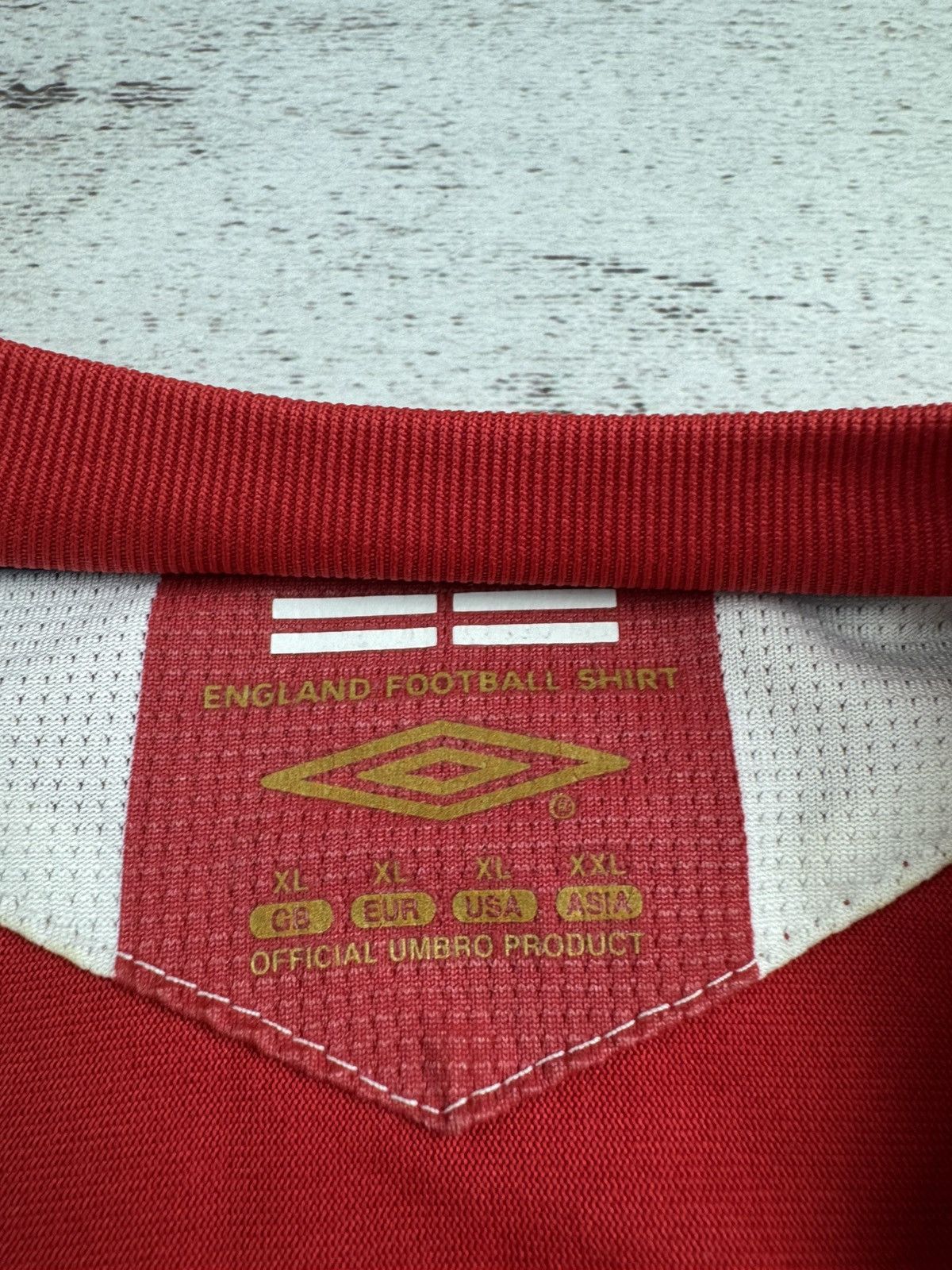 Umbro England National Umbro 2006 2008 Men’s Red XL Soccer Football Jersey T Shirt Tee Size US XL / EU 56 / 4 - 11 Thumbnail