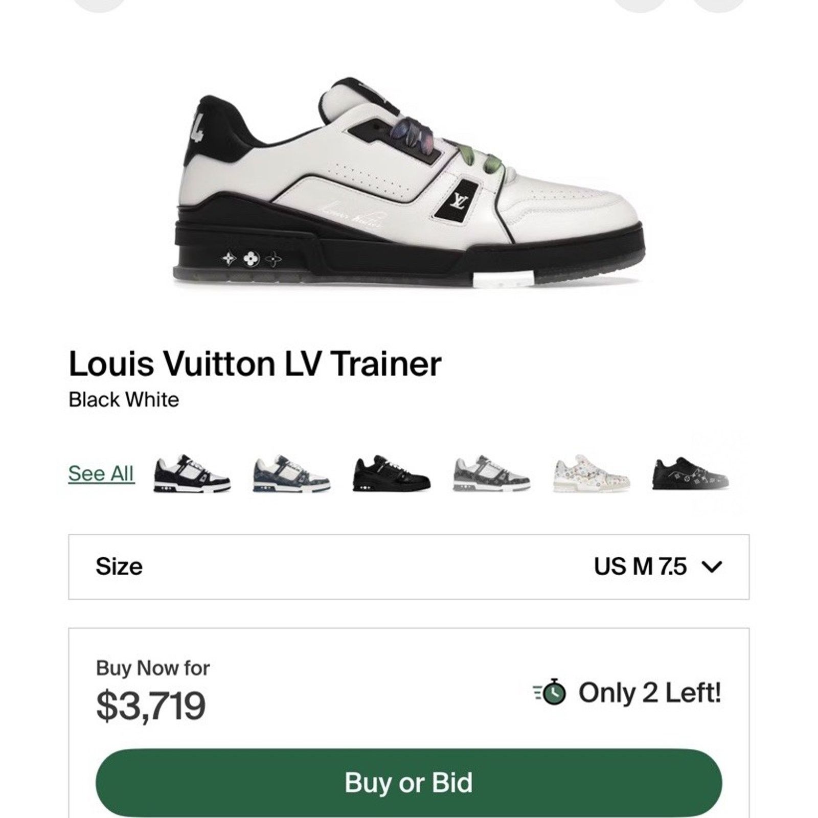 Louis Vuitton Size 6.5LV/7.5US - Louis Vuitton Trainer White Size US 7.5 / EU 40-41 - 10 Thumbnail