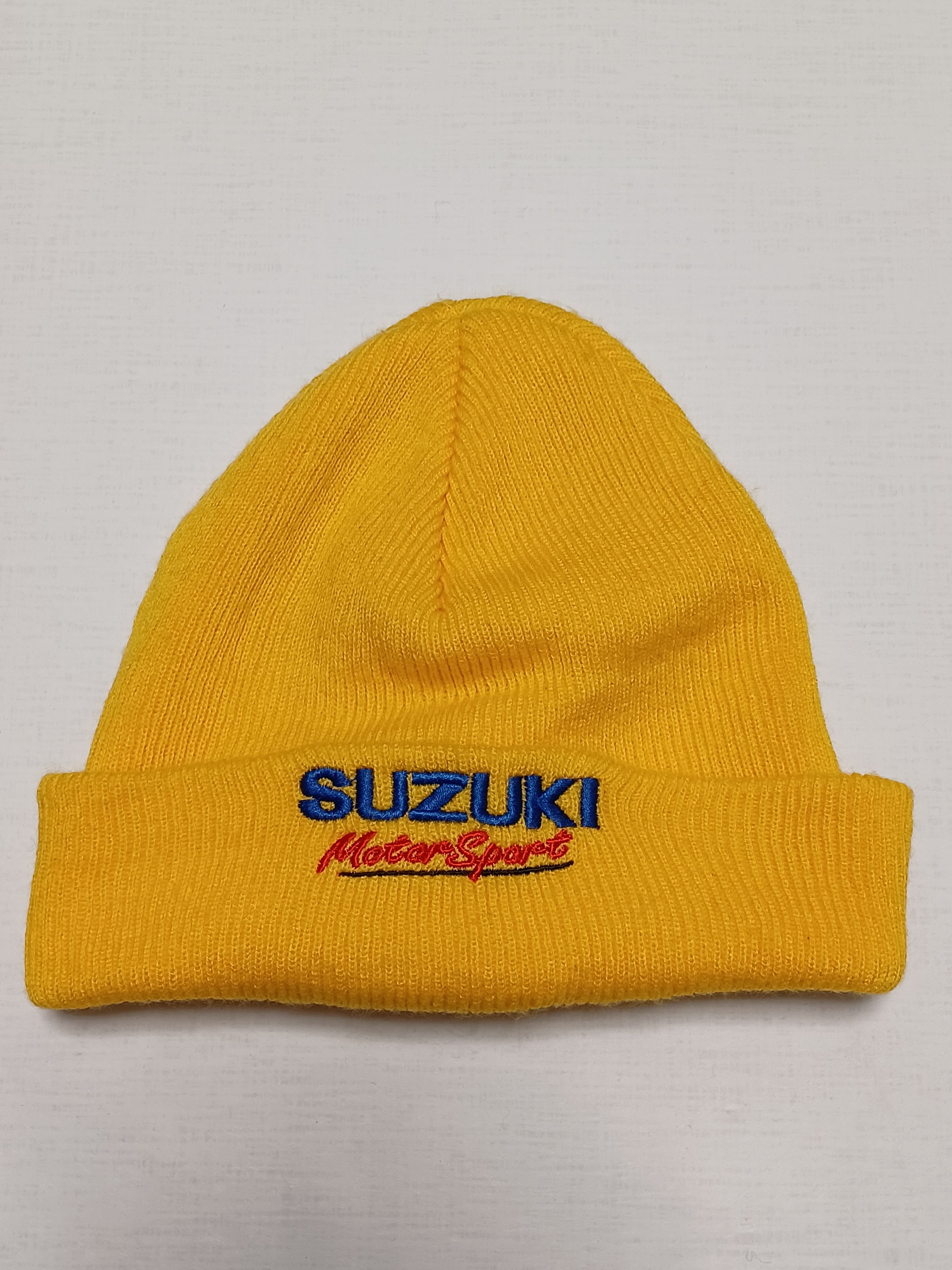 Japanese Brand SUZUKI MOTORSPORT 00s VINTAGE YELLOW Y2K WINTER HAT Size ONE SIZE - 1 Thumbnail