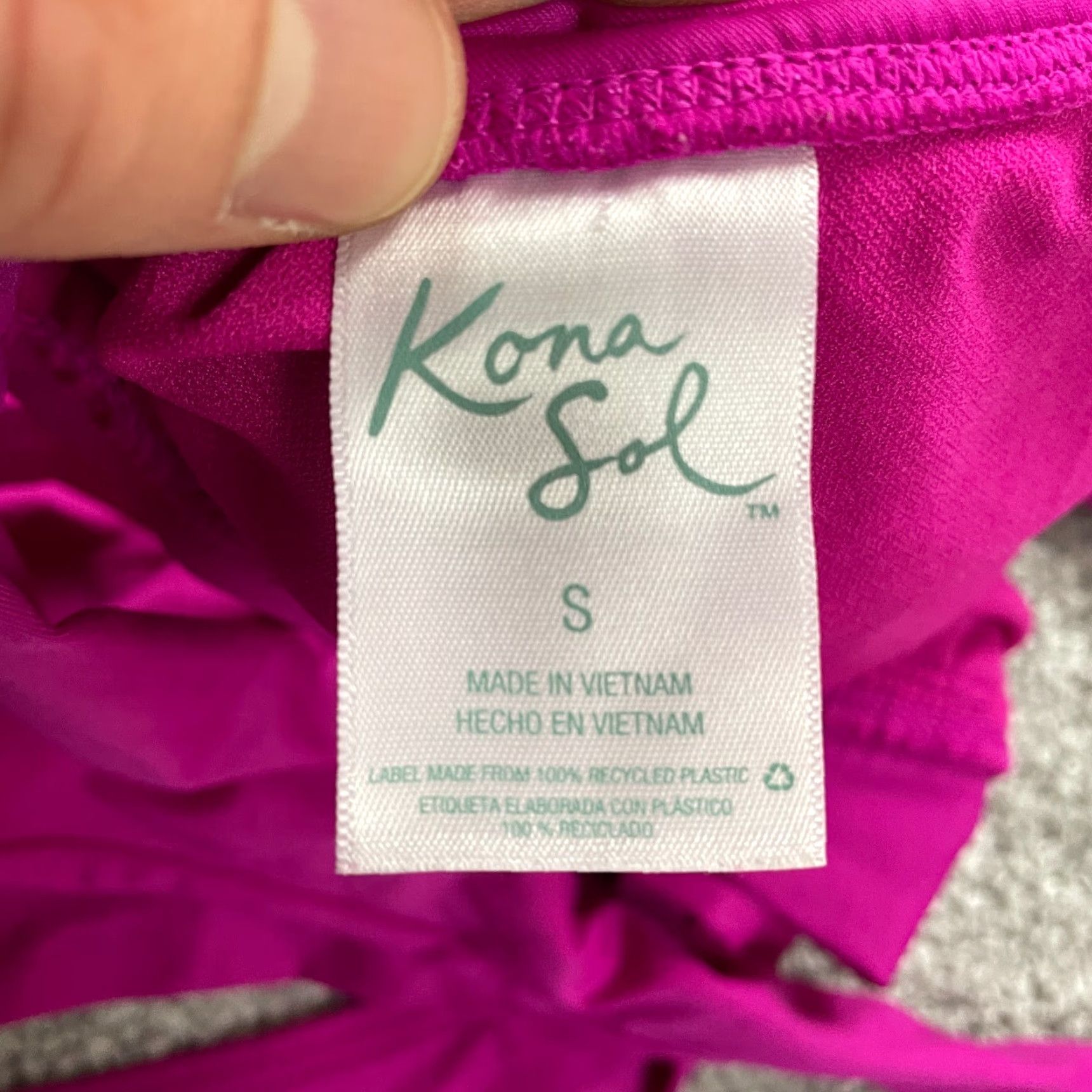 Vintage Kona Sol Bikini Top Women S Purple Halter Back Tie Beach Swimwear Top Adult Small, Nylon Spandex, Adjustable Strap, Beach Theme, Women’s Ittens? Size S / US 4 / IT 40 - 6 Thumbnail