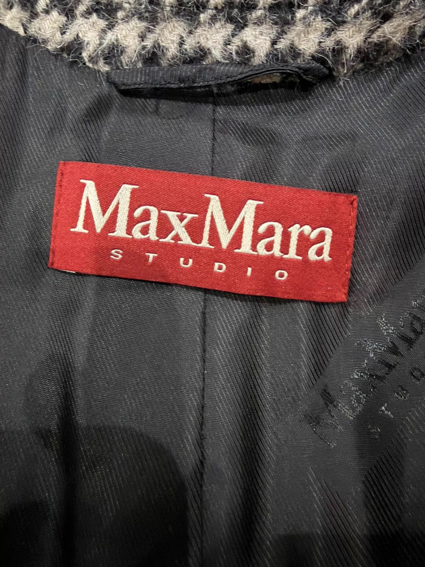 Max Mara MaxMara Studio Houndstooth Alpaca Coat 38 Bust107 L113 Size M / US 6-8 / IT 42-44 - 3 Thumbnail