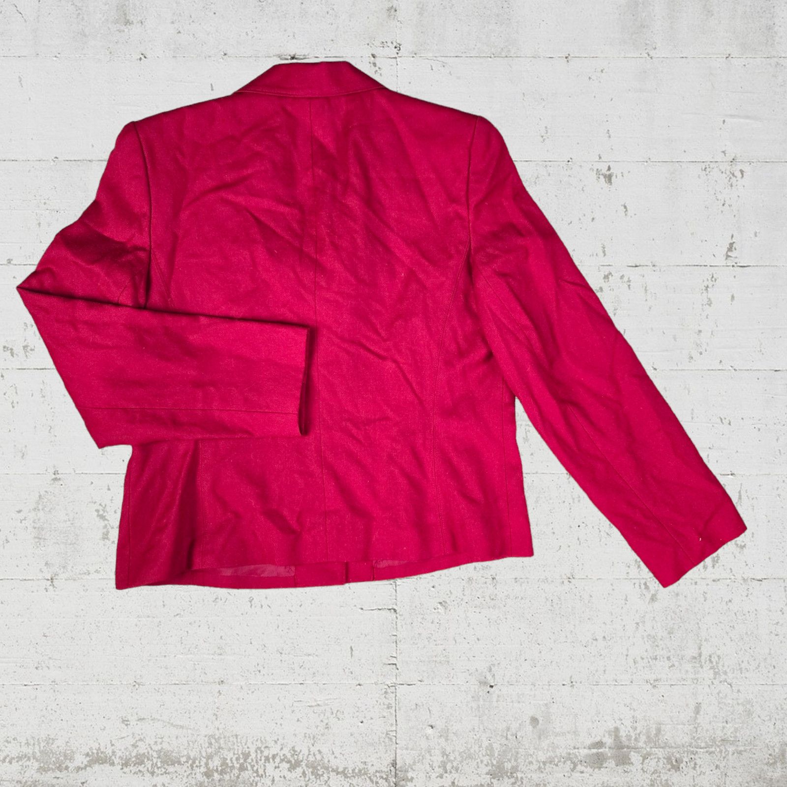 Other Y2K Cherry Red Wool Blazer Jacket Size 12 Size XL / US 12-14 / IT 48-50 - 7 Thumbnail