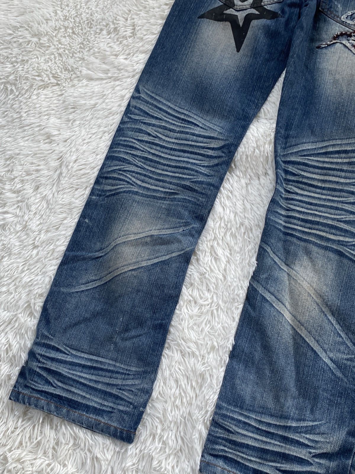 Japanese Brand 🔥BINDING NOW❗️Rhyme Jeans Whiskered Denim Size US 30 / EU 46 - 8 Thumbnail