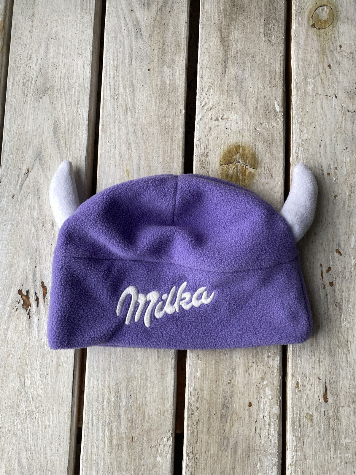 Vintage Vintage Y2K Milka Chocolate Fleece Horns Crazy Mad OG Hat Size ONE SIZE - 2 Thumbnail
