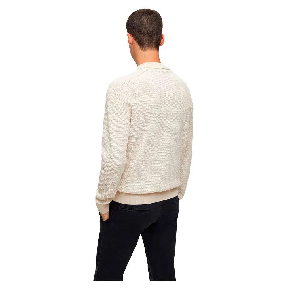 Hugo Boss Hugo Boss Akopak Chunky Knit Beige Cotton Pullover Sweater Size US L / EU 52-54 / 3 - 2 Thumbnail