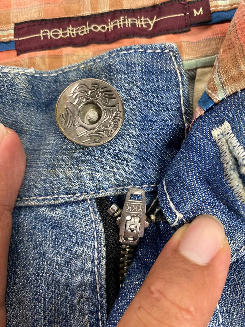 Japanese Brand japanese brand cargo denim flannel trim nice design Size US 34 / EU 50 - 10 Thumbnail