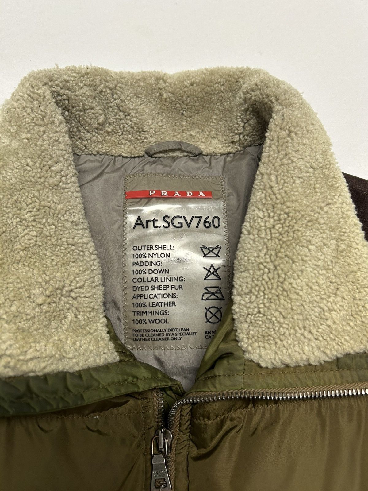 Prada FW2000 Shearling-Collar Puffer Bomber Size US L / EU 52-54 / 3 - 5 Thumbnail