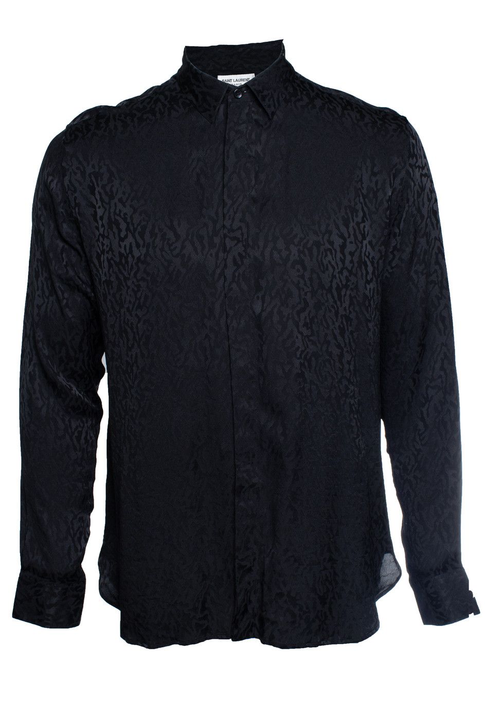 Saint Laurent Paris Saint Laurent, black jacquard printed shirt Size US S / EU 44-46 / 1 - 1 Thumbnail