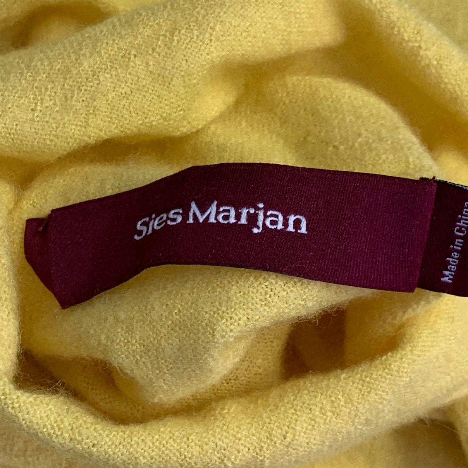 Sies Marjan Size XS Yellow Alpaca Cashmere Knit Turtleneck Pullover Size XS / US 0-2 / IT 36-38 - 4 Thumbnail