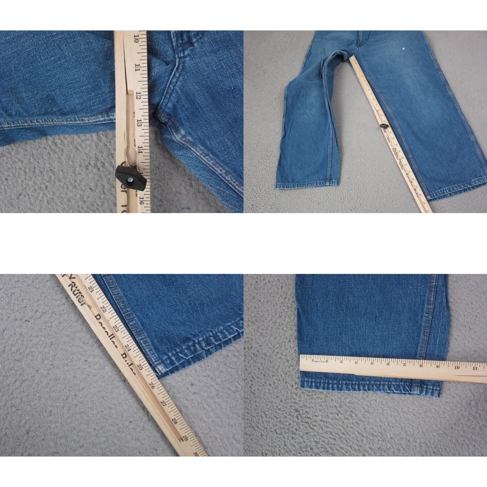 Vintage VINTAGE Oshkosh Jeans Mens 32x26 Blue Denim Baggy Carpenter Talon Zip 70s 90s USA Size US 32 / EU 48 - 9 Thumbnail