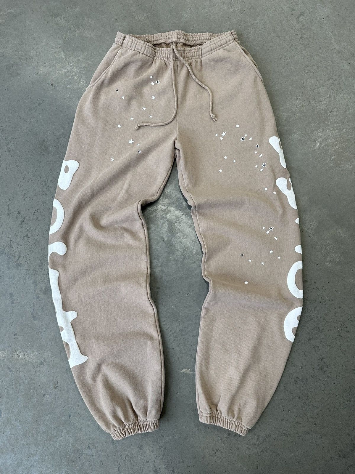 image of Spider Worldwide Sp5Der Beluga Sweatpants Light Brown, Men's (Size 36)