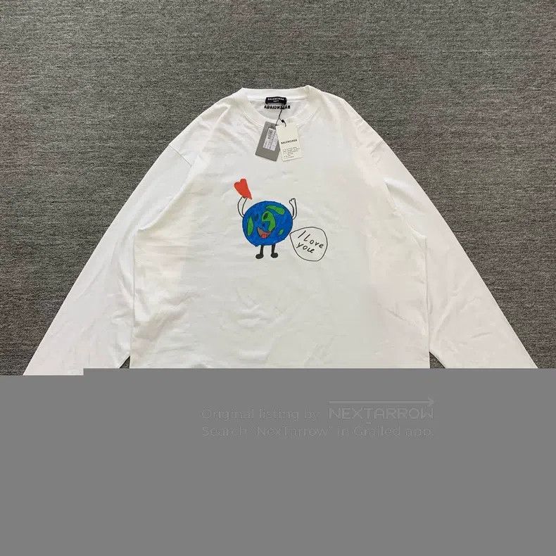 Balenciaga Balenciaga White Earth Long Sleeve Size US L / EU 52-54 / 3 - 1 Thumbnail