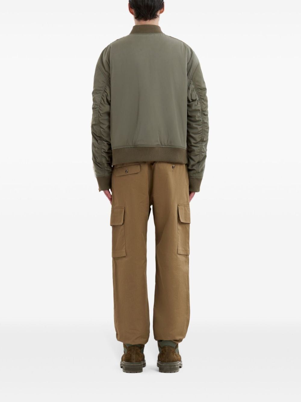 Marni o1w1db11025 Tow-Tone Bomber Jacket in Beige Size US XL / EU 56 / 4 - 5 Thumbnail