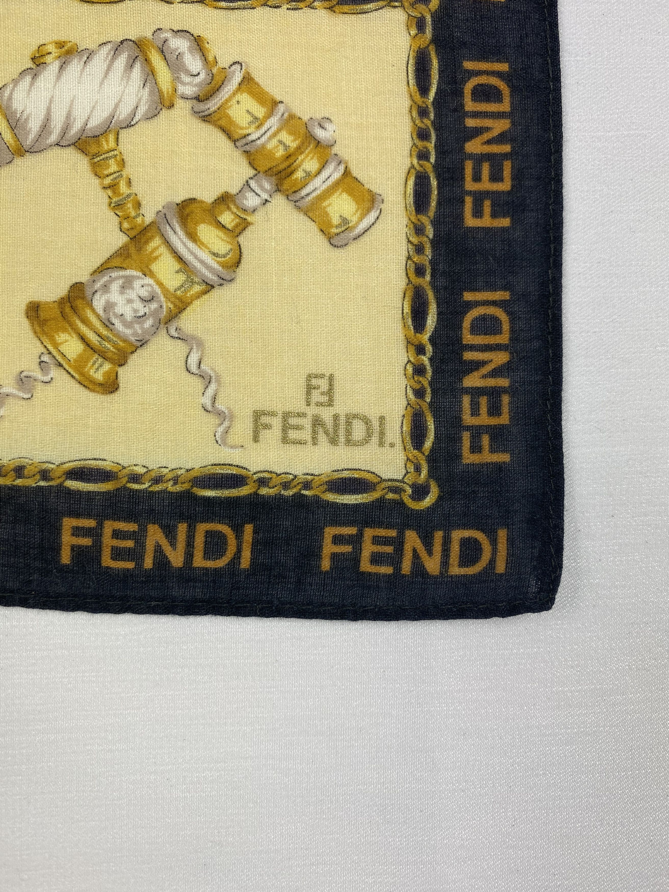 Vintage Fendi Handkerchief / Bandana / Neckerchief A1096 Size ONE SIZE - 5 Thumbnail