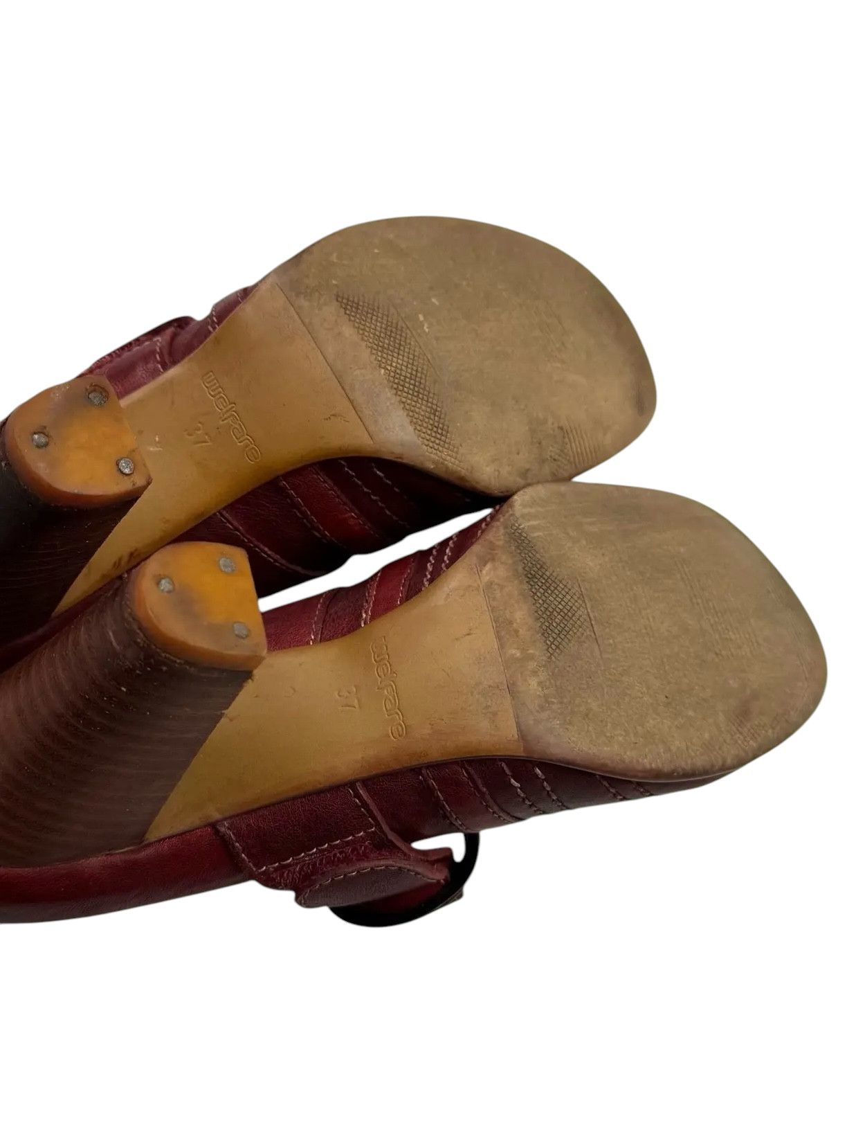 Vintage Vintage Leather Heels With Straps M10D15(E119)(V5) Size US 7 / IT 37 - 6 Thumbnail