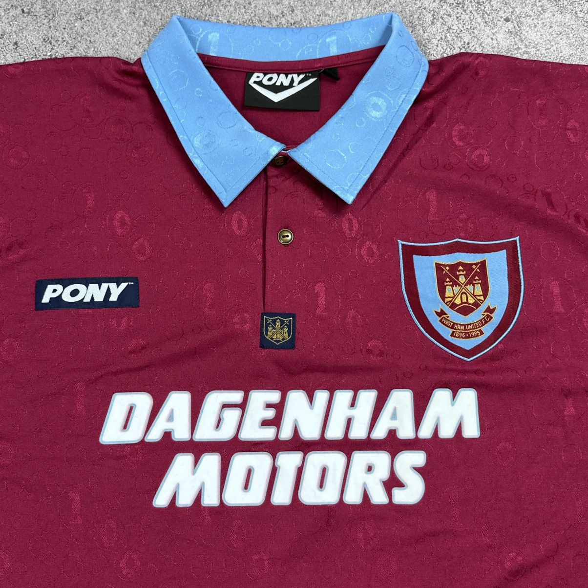 PONY West Ham Pony 1995-97 Reissue Centenary Home Shirt Size 2XL Size US XXL / EU 58 / 5 - 3 Thumbnail