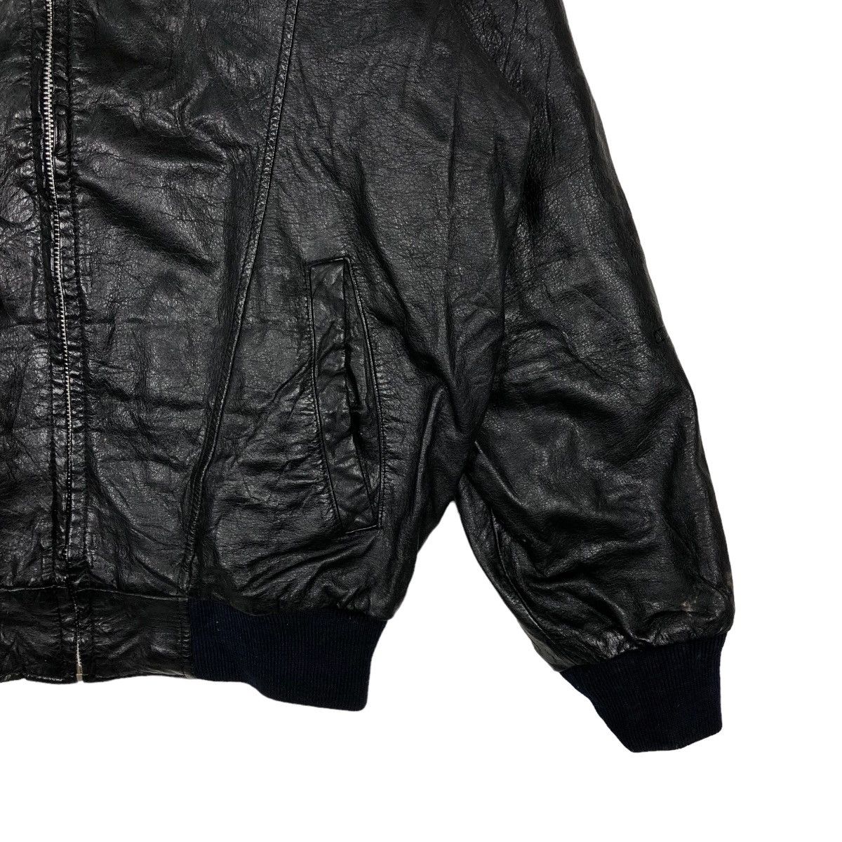 Genuine Leather 🔥Bomber Jacket Leather Modern Club Size US L / EU 52-54 / 3 - 5 Thumbnail
