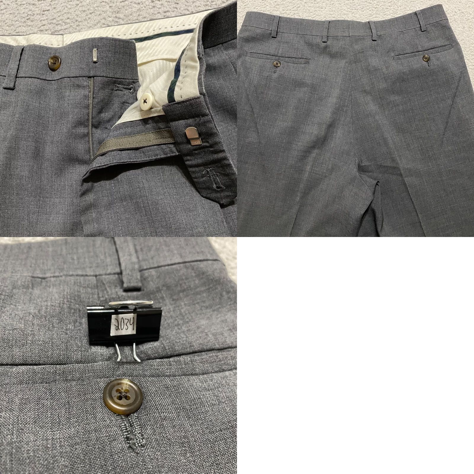 Ralph Lauren Lauren Ralph Lauren Mens Dress Pants Gray Pleated Wool Business 36x32 Straight Fit Size US 36 / EU 52 - 8 Thumbnail