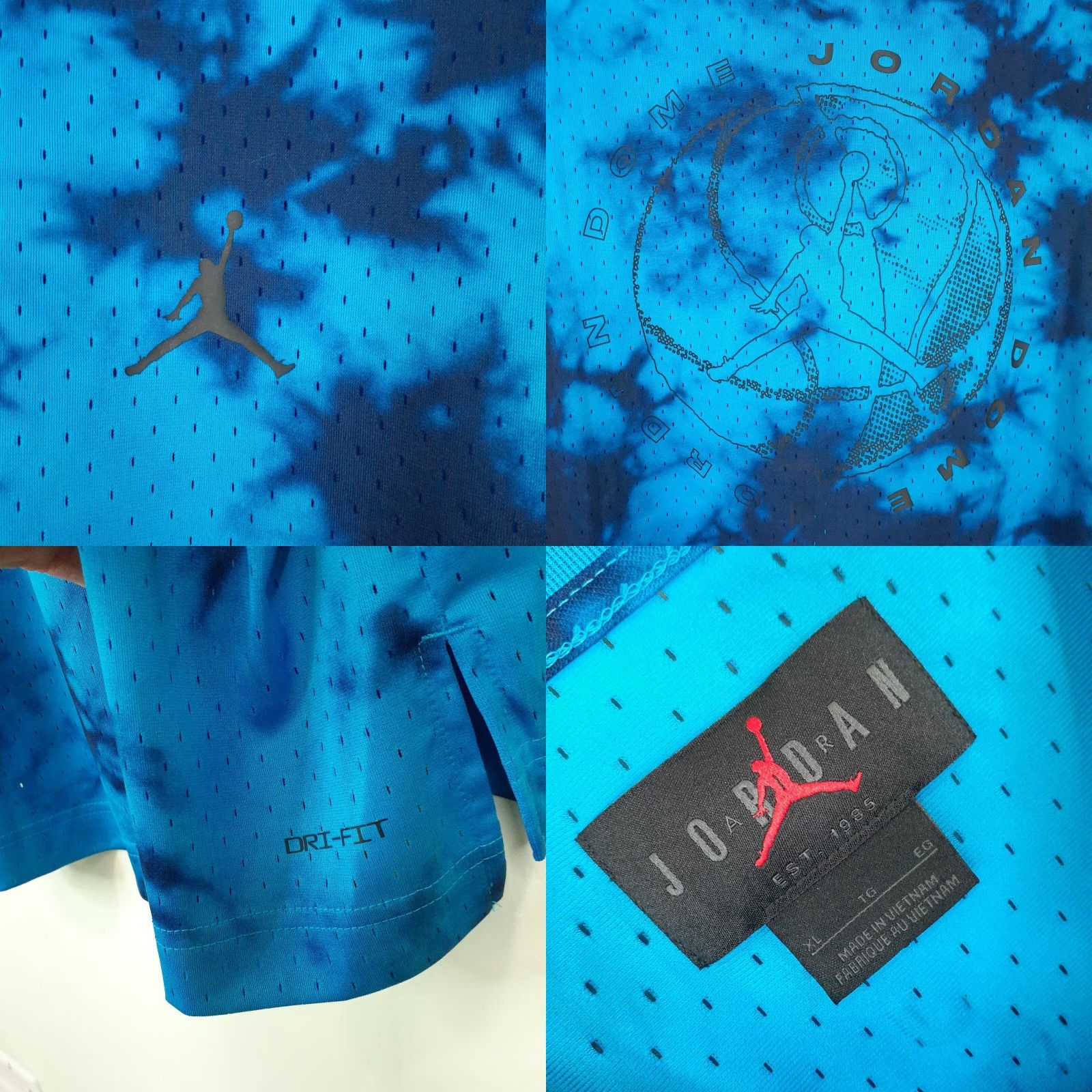 Jordan Brand Nike Dri Fit Jordan Sport Tank Top Muscle Shirt Mens XL Open Arm Openings Blue Polyester Sleeveless Pullover Activewear Basketball Sports Shirt Size US XL / EU 56 / 4 - 8 Thumbnail