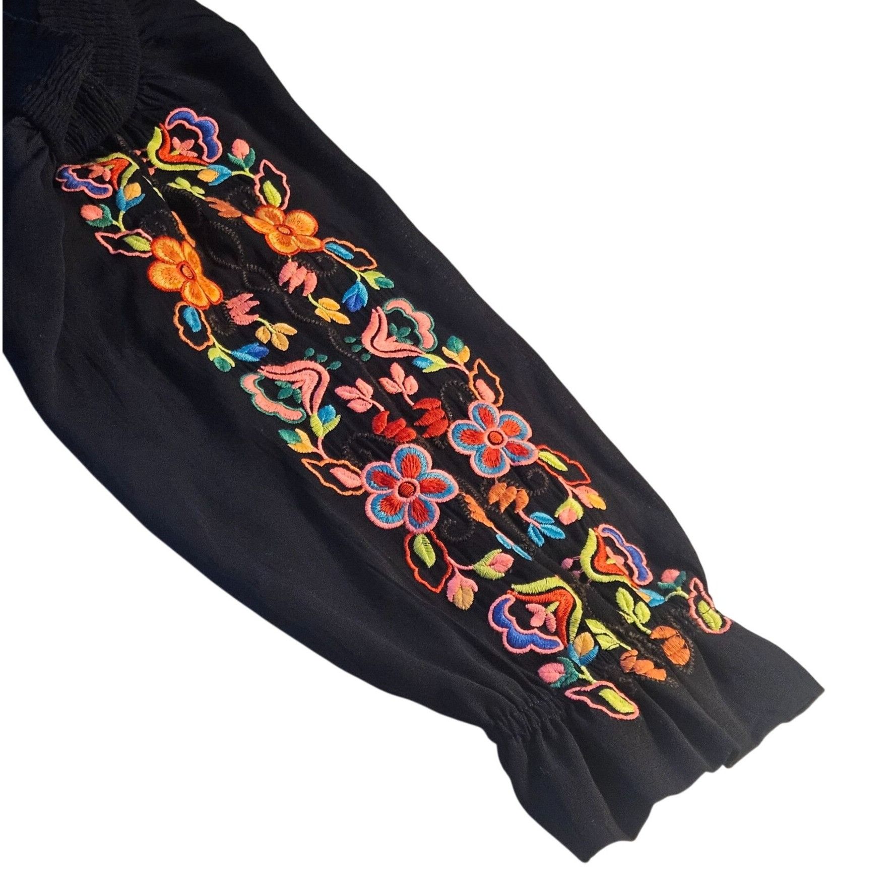 MISA Los Angeles Misa Women's Embroidered Mini Dress Black S Boho Festival Re Size S / US 4 / IT 40 - 8 Thumbnail