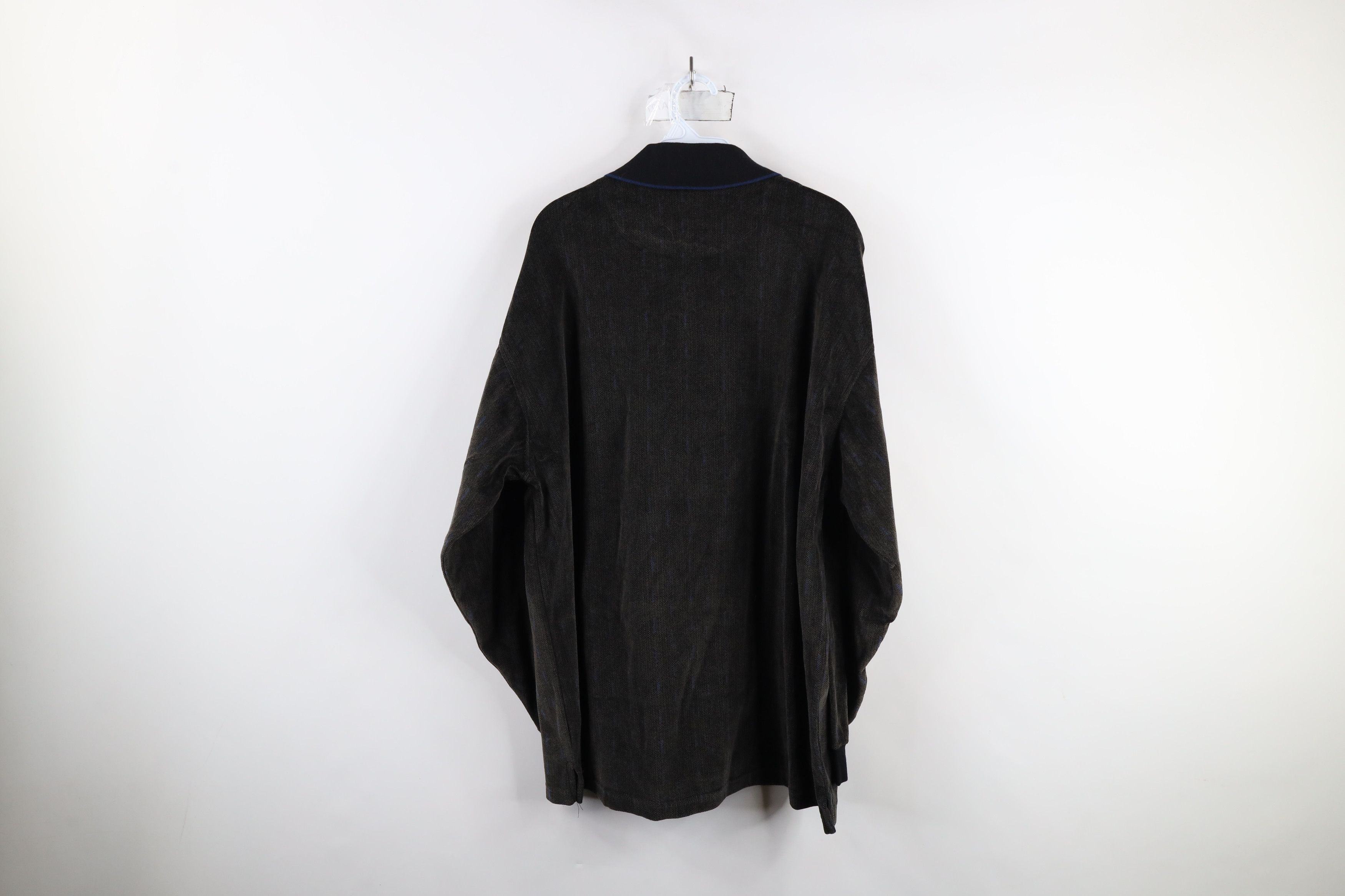 Vintage Deadstock Vintage 90s Streetwear Fleece Long Sleeve Polo Size US XL / EU 56 / 4 - 8 Thumbnail