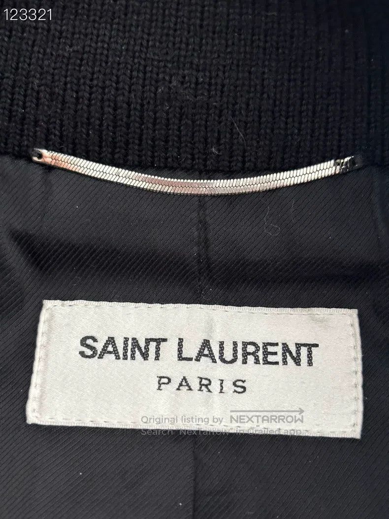 Saint Laurent Paris Saint Laurent Paris Woolen Patchwork Baseball Jacket Size US M / EU 48-50 / 2 - 3 Thumbnail