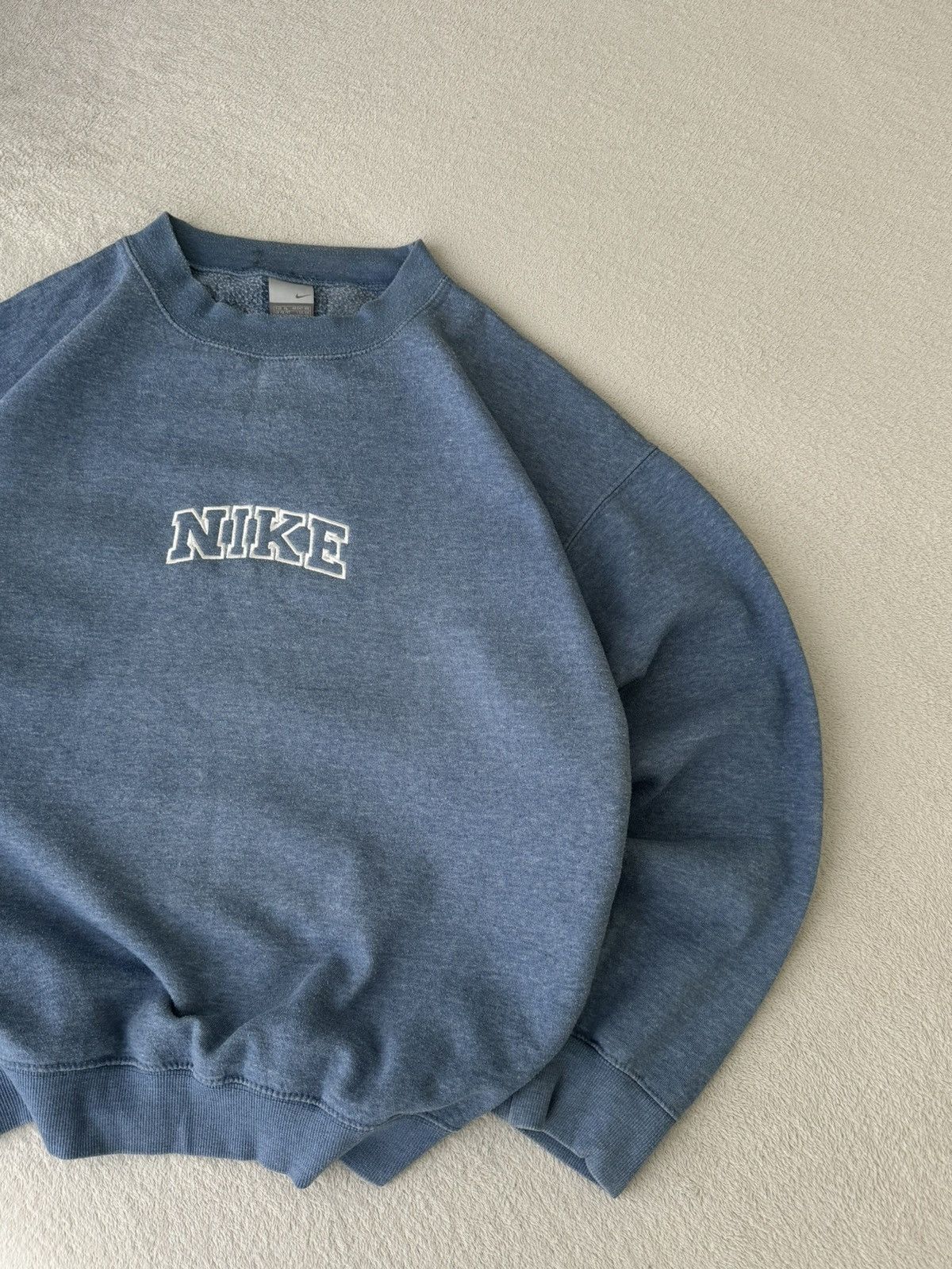 Nike × Vintage Vintage Nike Y2K oversized blue sweatshirt Size US XL / EU 56 / 4 - 5 Thumbnail