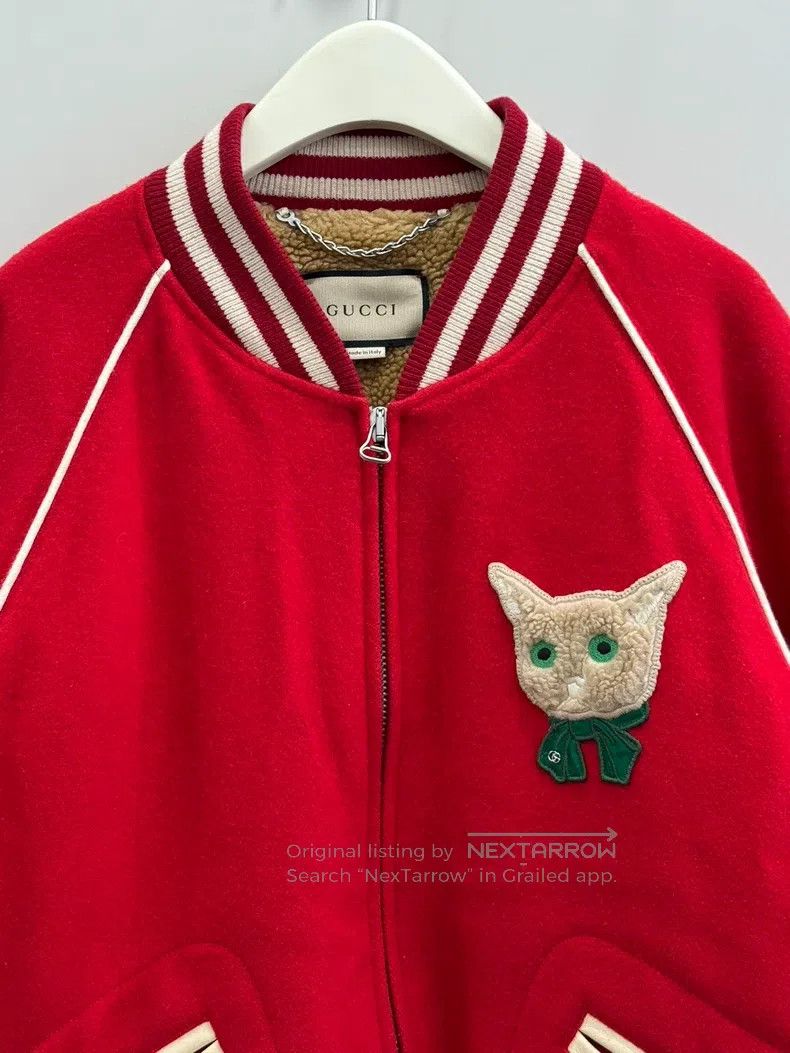 Gucci Gucci Kitty wool baseball jacket Size US M / EU 48-50 / 2 - 3 Thumbnail