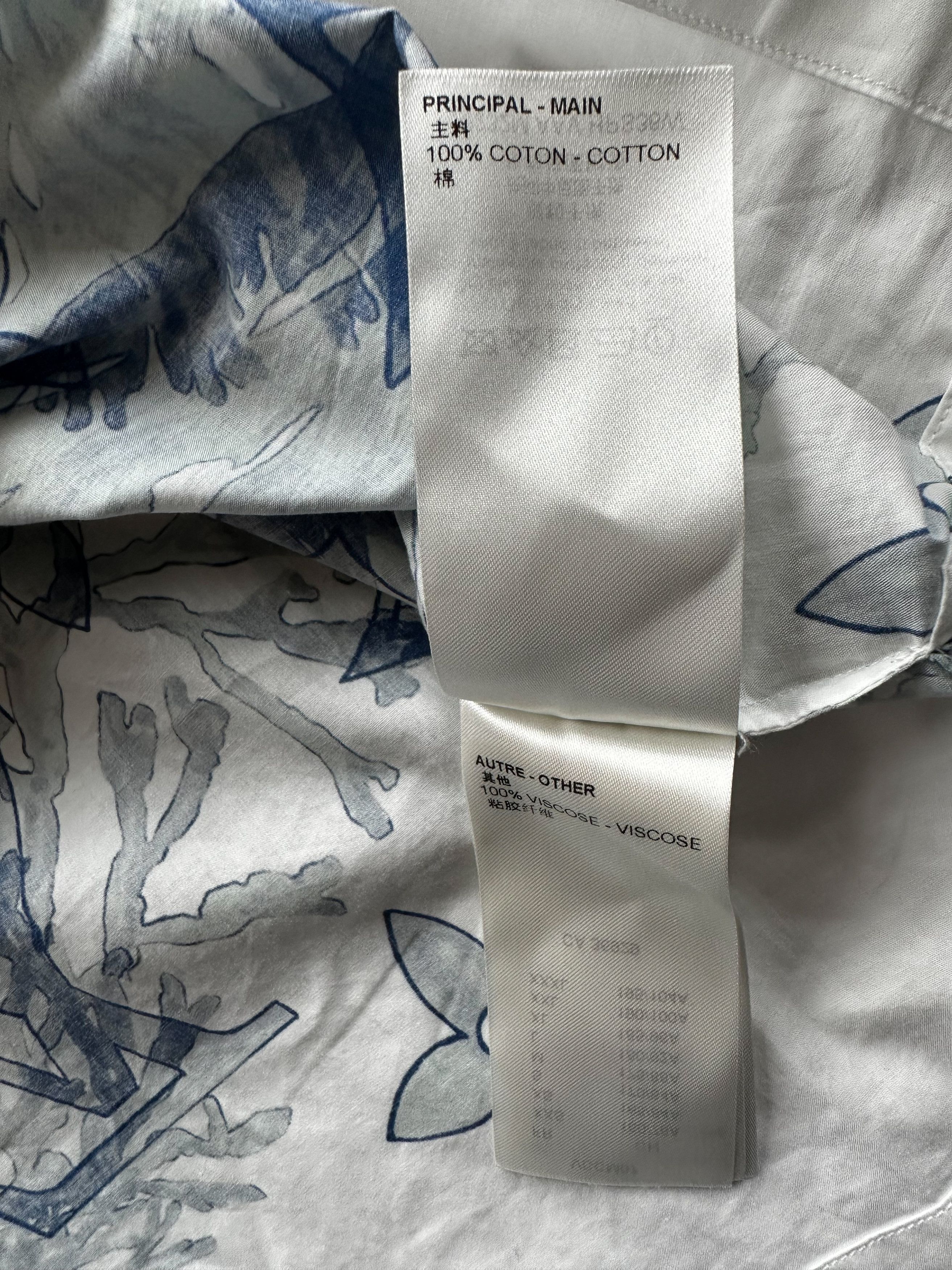Louis Vuitton Louis Vuitton Blue & White Monogram Button Up Shirt Size US XXL / EU 58 / 5 - 6 Thumbnail