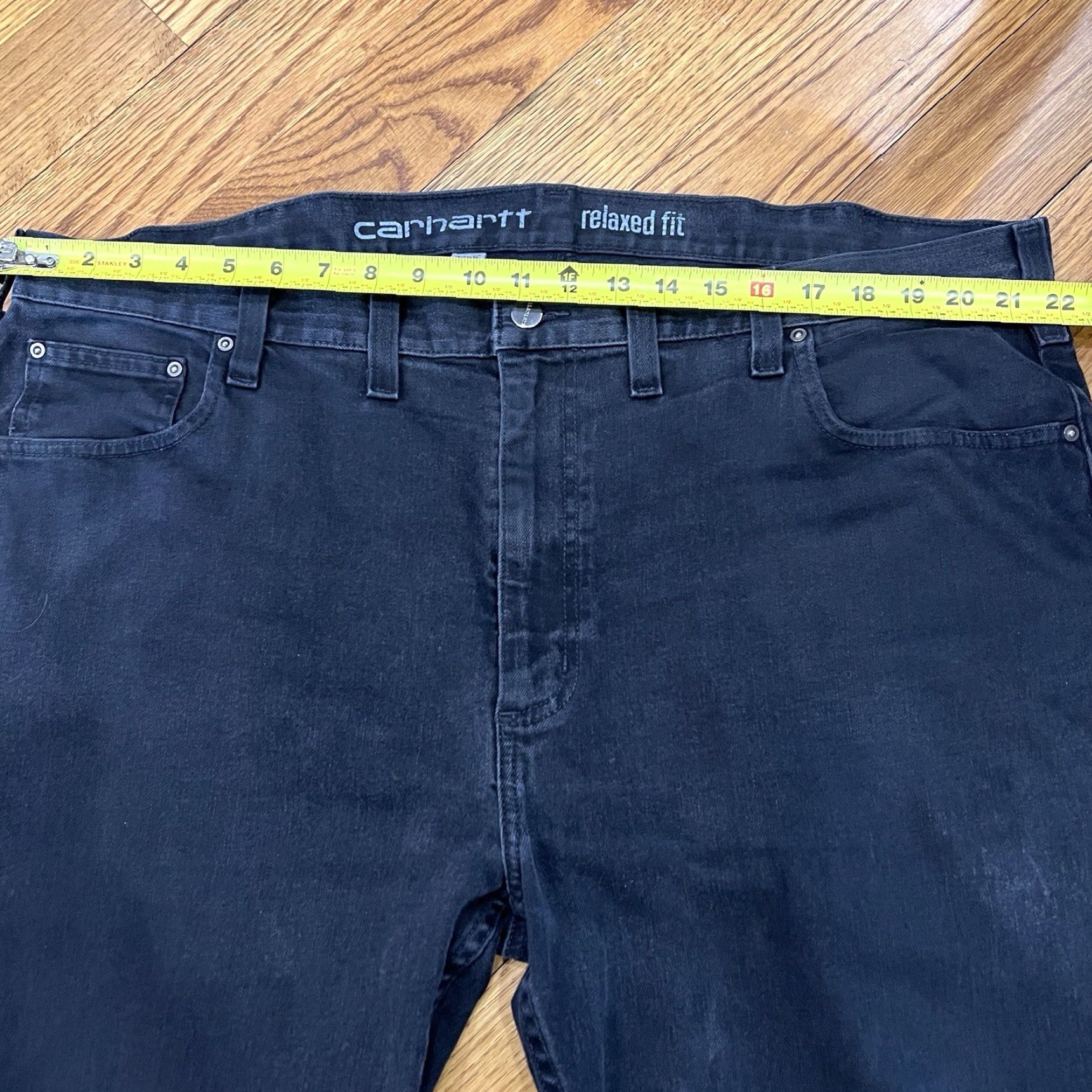 Carhartt VINTAGE Carhartt Men's Utility Work Pants Loose Fit Black Canvas 44x30 Casual Workwear Size US 44 / EU 60 - 5 Thumbnail