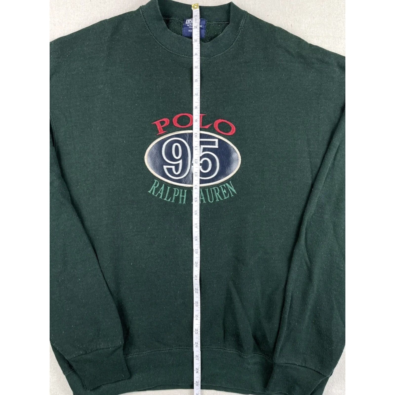 Polo Ralph Lauren Vintage Polo Ralph Lauren 90s Crewneck Sweatshirt XL Green USA Made 1995 Size US XL / EU 56 / 4 - 7 Thumbnail