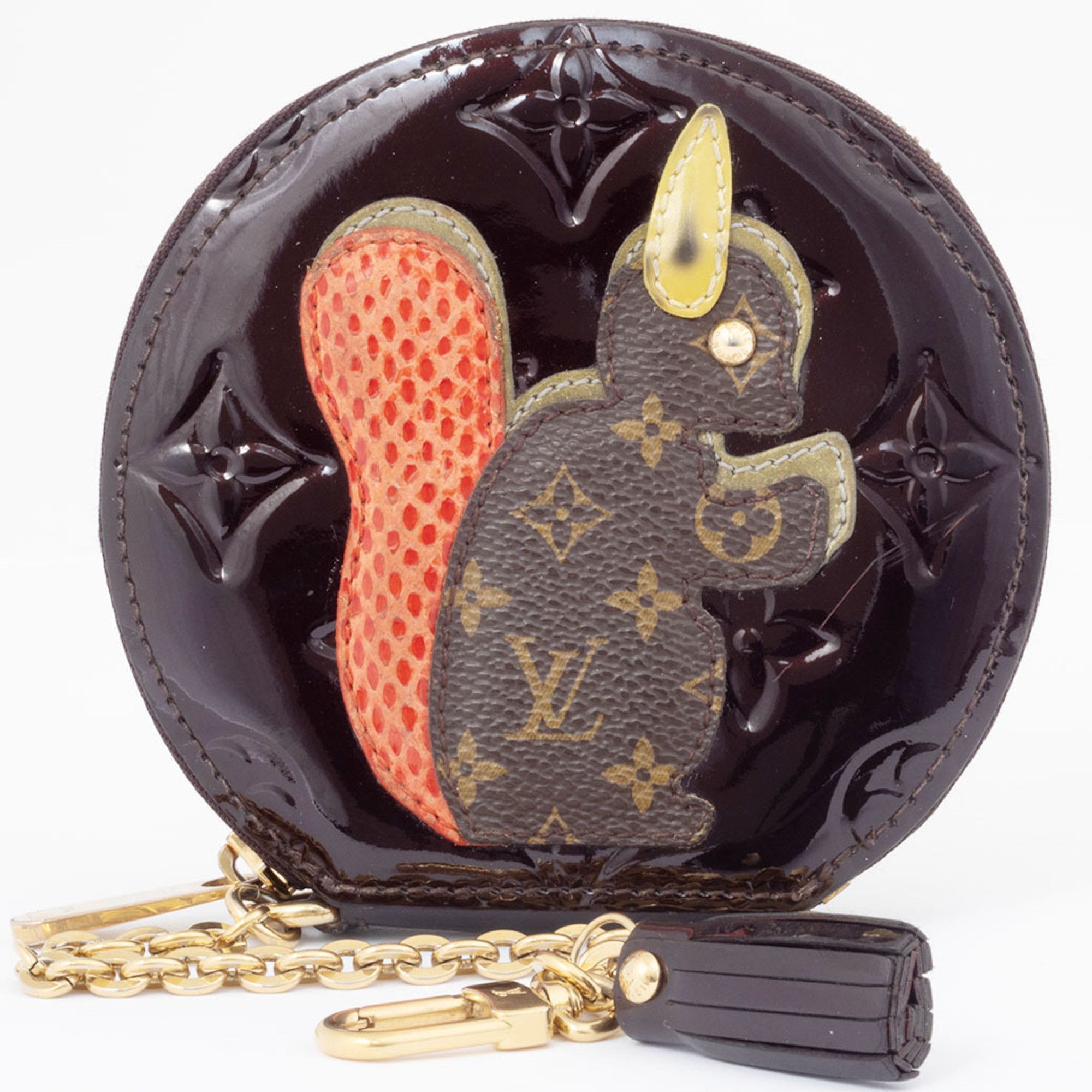 Louis Vuitton Louis Vuitton Portemonnay Ecreuil Coin Case Purse Amaranth M91386 Women's Monogram Vernis LOUIS VUITTON Size ONE SIZE - 1 Thumbnail