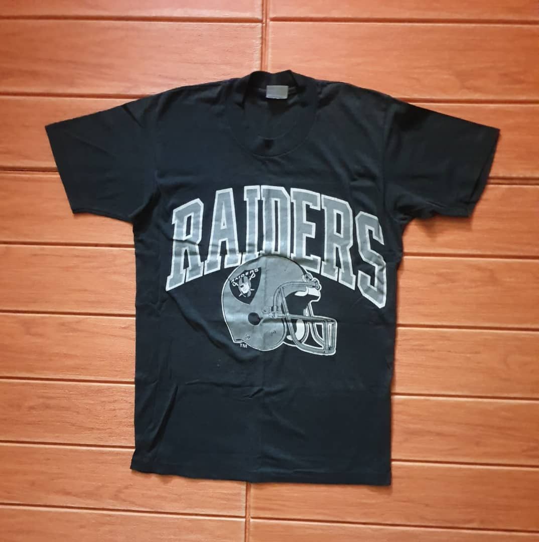 Vintage Raiders stedman faded Black shirt