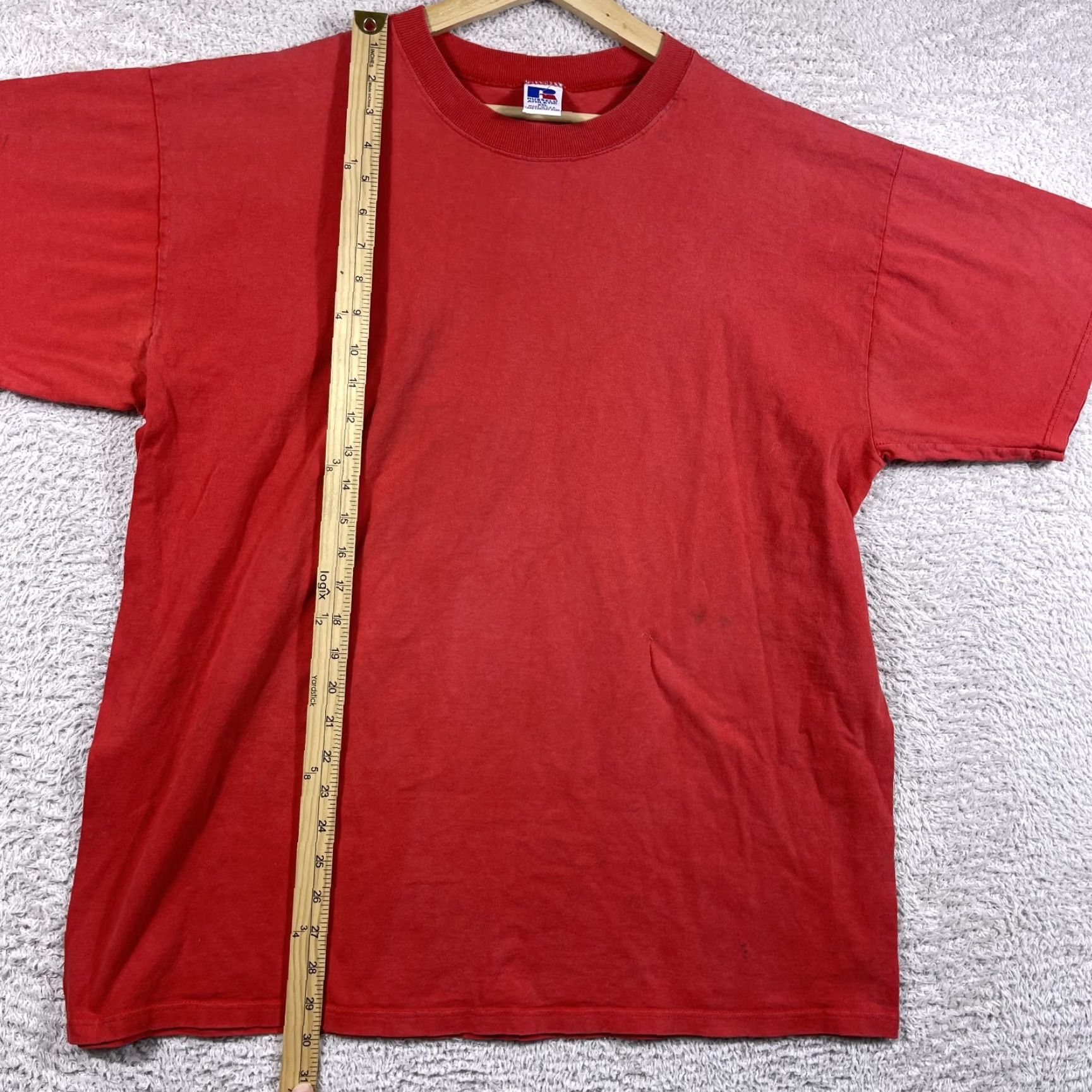 Russell Athletic VINTAGE Russell Athletic T Shirt Mens 2XL Red Blank 90s Tee Y2K USA YZY Faded Size US XXL / EU 58 / 5 - 4 Thumbnail
