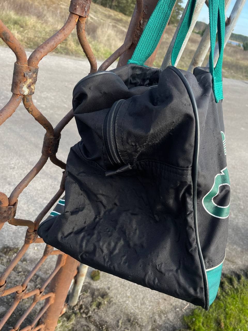 Adidas Adidas Vintage Bag Green-Black, Large Logo, Shamrock, 80s Size ONE SIZE - 4 Thumbnail