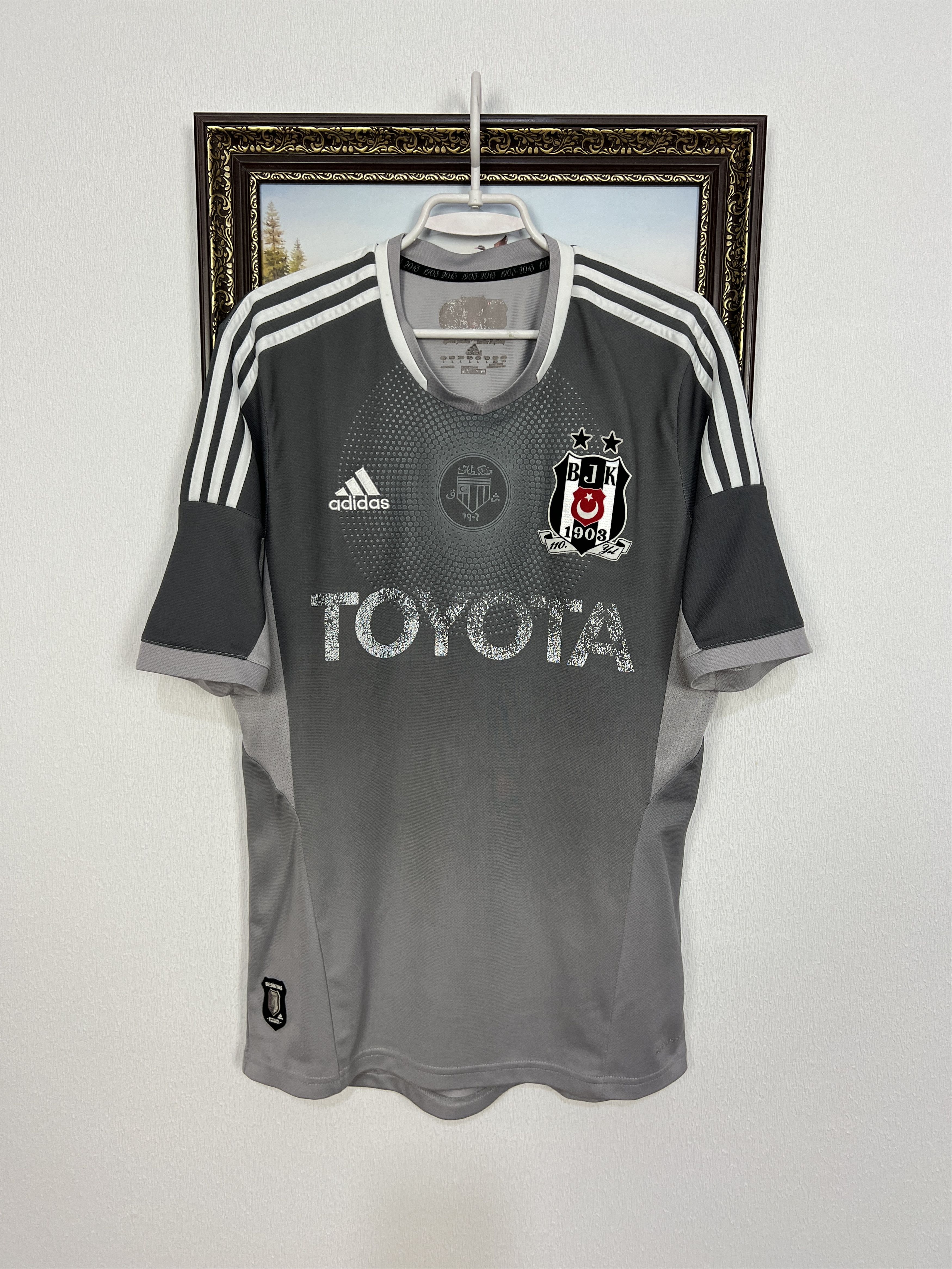 Adidas Besiktas football shirt 2013 Soccer Adidas Jersey Trikot Size US L / EU 52-54 / 3 - 1 Thumbnail