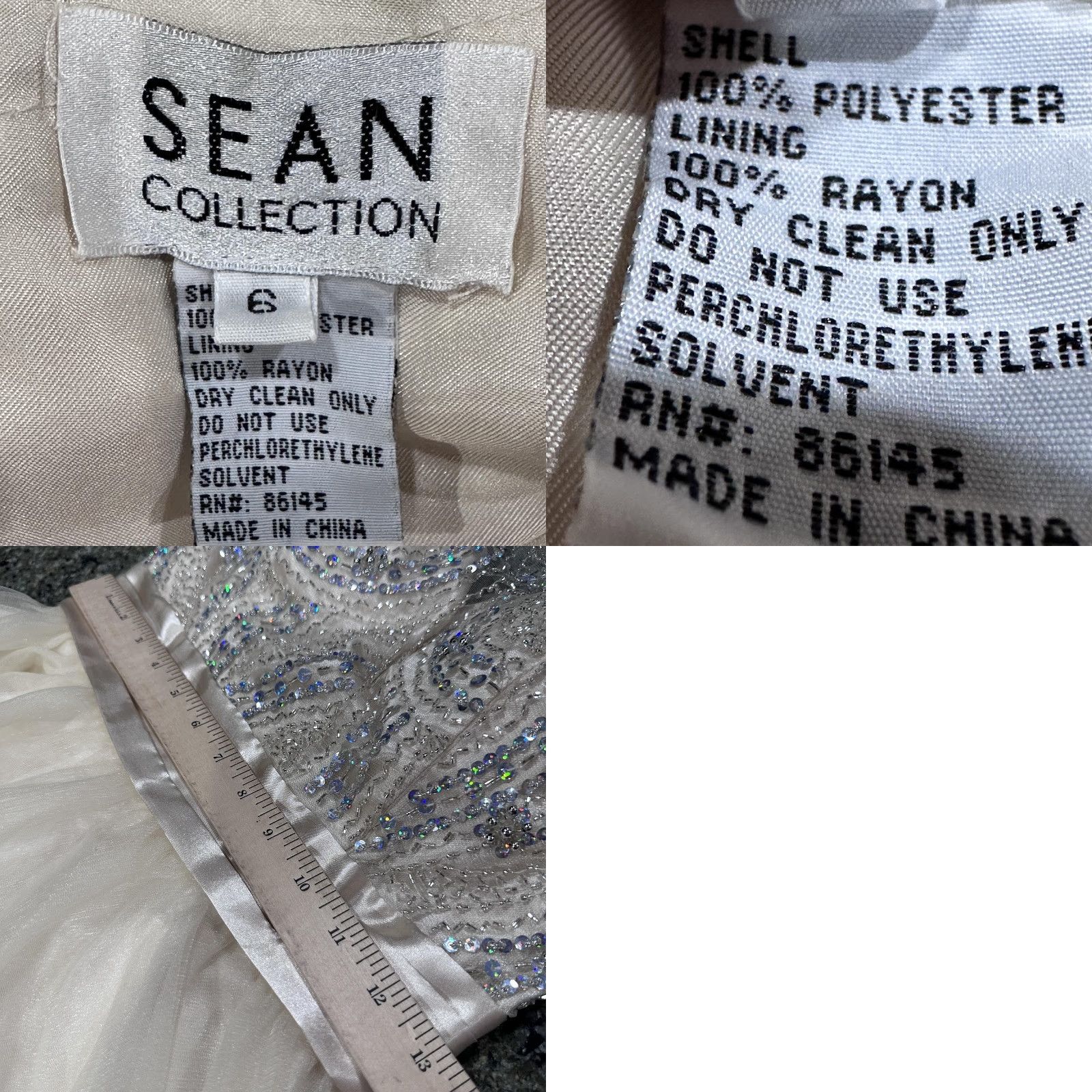 Vintage VINTAGE Sean Collection Y2K Ivory Sequin Beaded Tulle Dress Women XS Sleeveless Scoop Neck Fit & Flare Party Prom HOCO Fairy Short - Womens Size XS / US 0-2 / IT 36-38 - 8 Thumbnail