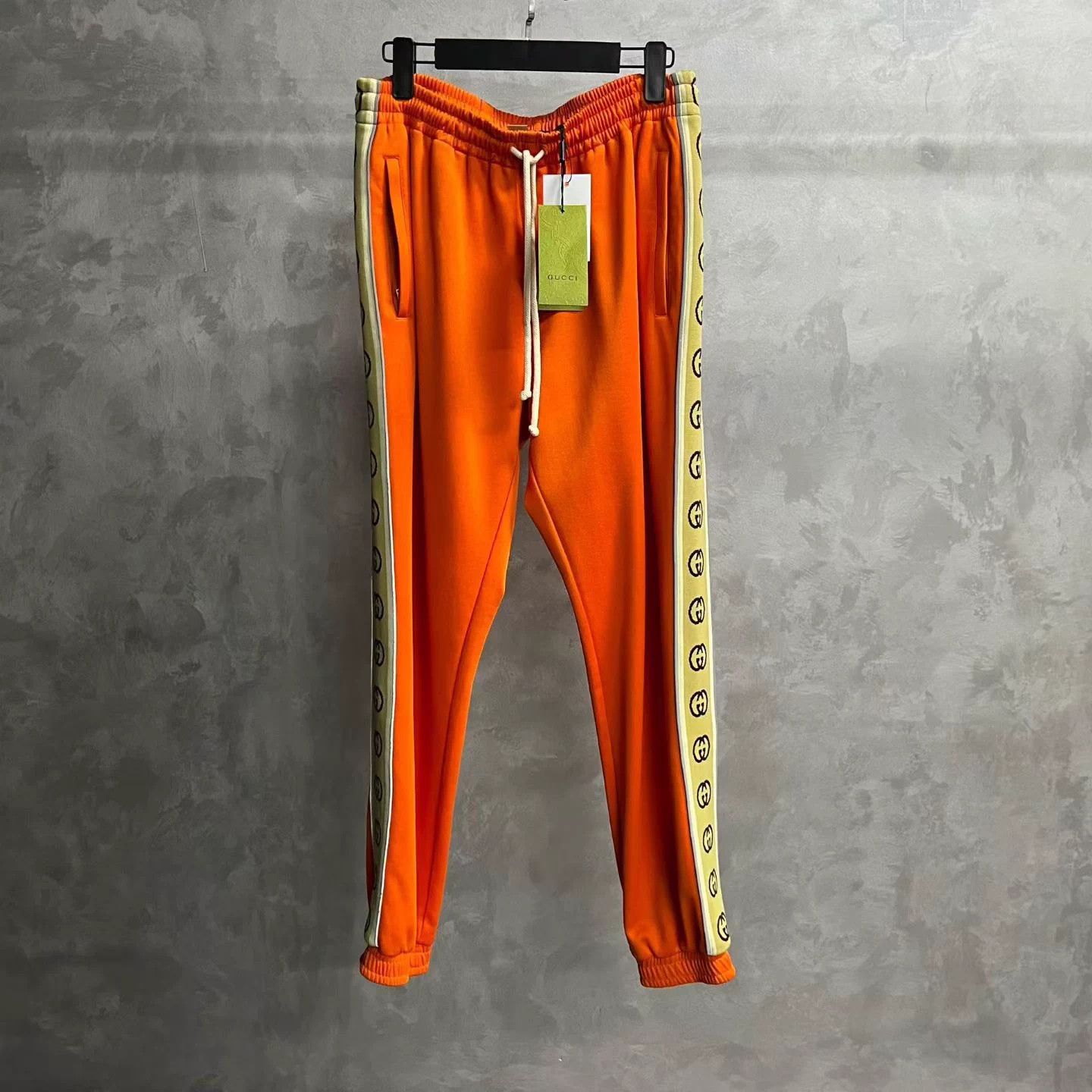 Gucci Gucci Orange Interlocking G Jacquard Track Pants Men's M Size US 38 / EU 54 - 1 Thumbnail