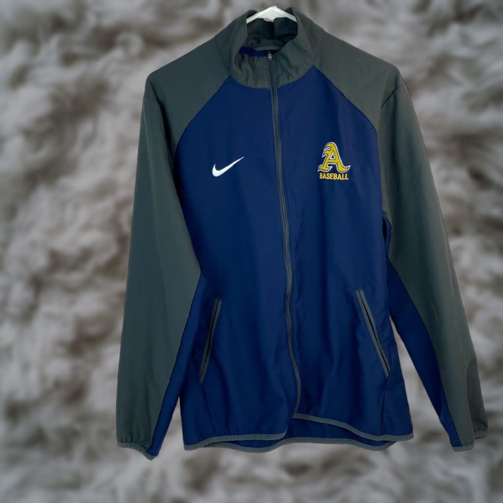 Nike Nike Dri-Fit Baseball Jacket Shirt Mens M Navy Blue Full Zip Athletic Size US M / EU 48-50 / 2 - 1 Thumbnail