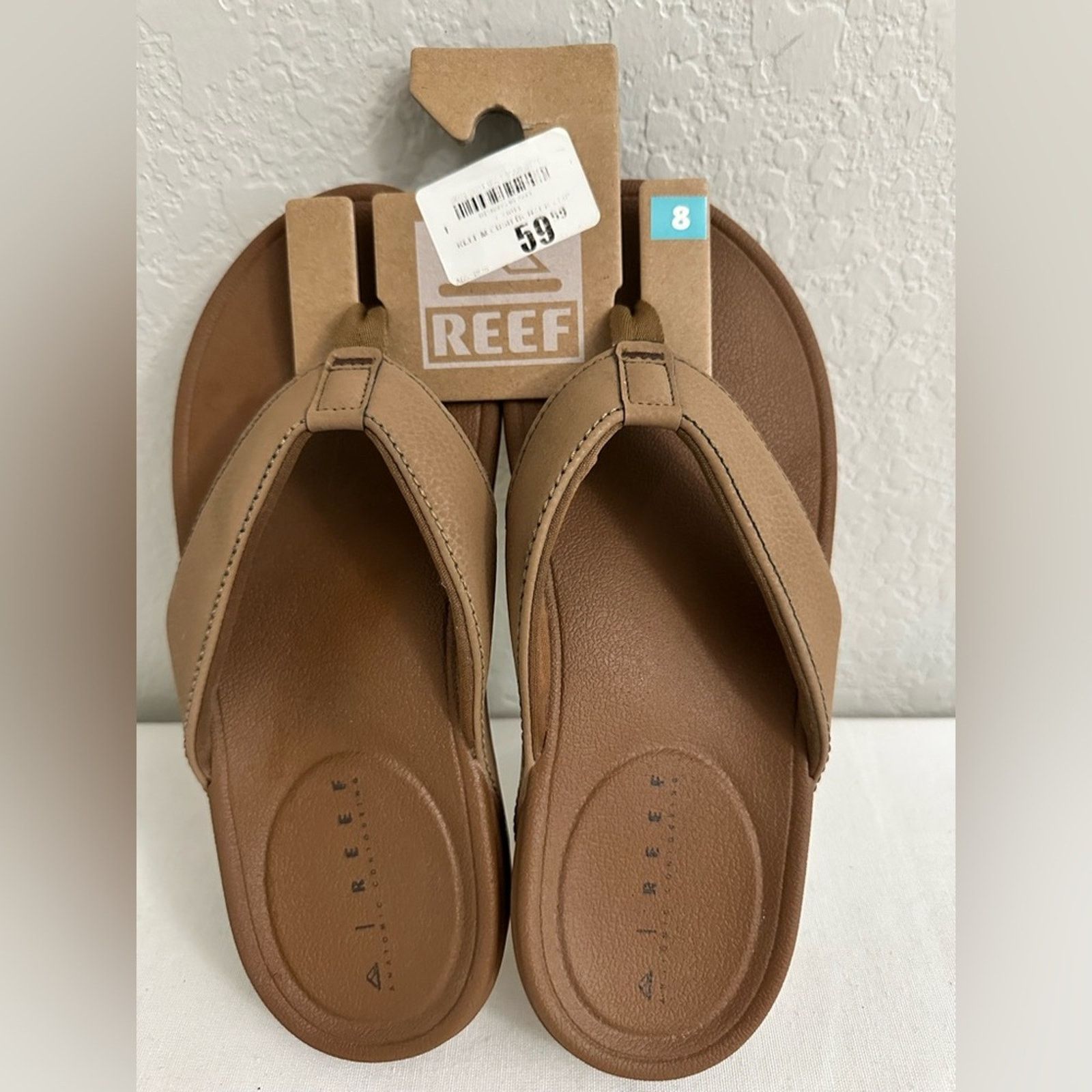 REEF Reef Cushion Bonzer Sandal Mens 8 Womens 9 Tan NWT Size US 8 / EU 41 - 1 Thumbnail