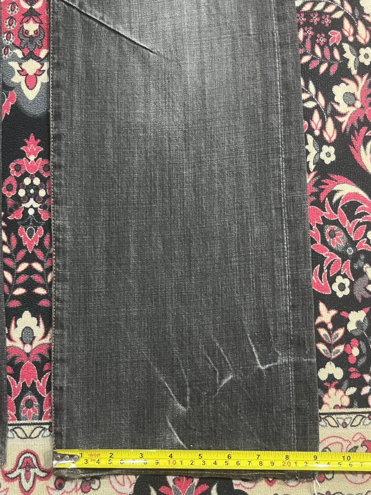 Le Grande Bleu (L.G.B.) Japanese Brand Grunge Style Adjustable Waist Dark Rip Jeans Size US 33 - 13 Thumbnail
