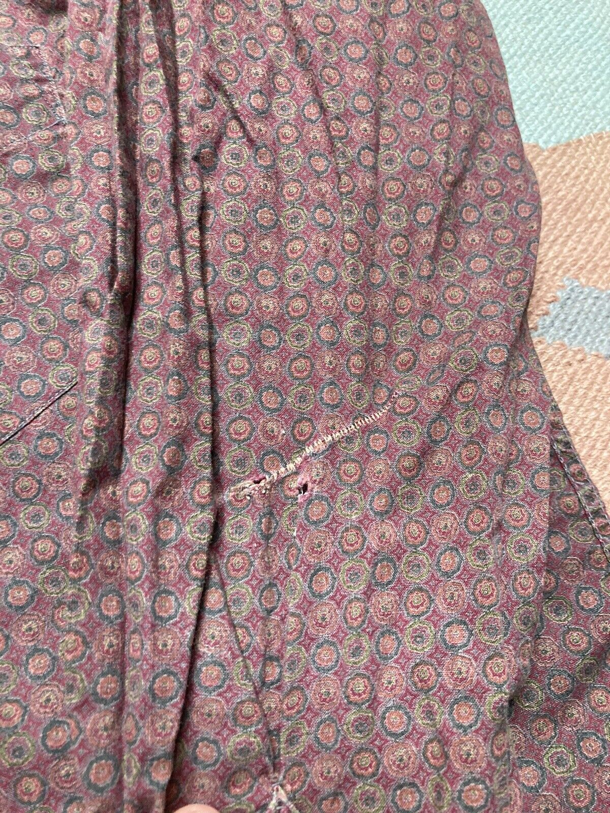 Vintage VTG 1950s button shirt Richman brothers psychedelic large Size US L / EU 52-54 / 3 - 3 Thumbnail