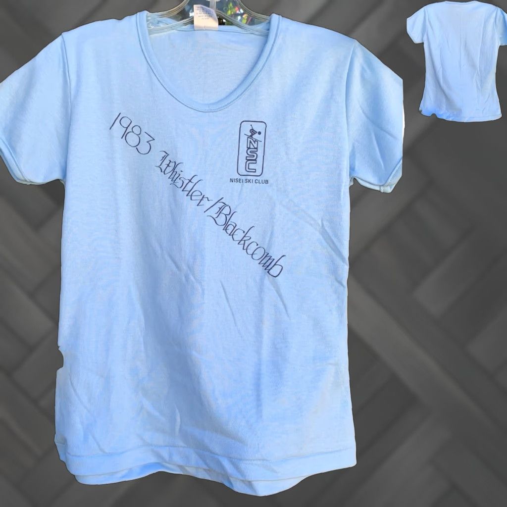 Vintage VINTAGE Fun NSC Nisei Ski Club 1983 Whistler Blackcomb T Shirt Blue M Womens Ski Theme Casual Short Sleeve Scoop Neck Size M / US 6-8 / IT 42-44 - 1 Thumbnail
